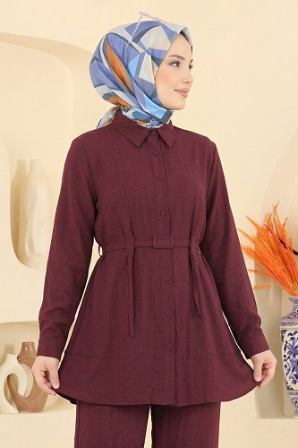 moda selvim Combined 374ASN888 Burgundy - Thumbnail