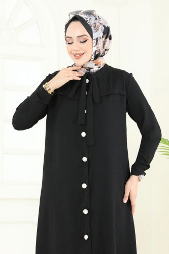 moda selvim طقم أسود 374DVL817 - Thumbnail