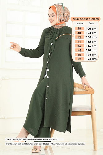 moda selvim Combined 374DVL817 Khaki - Thumbnail