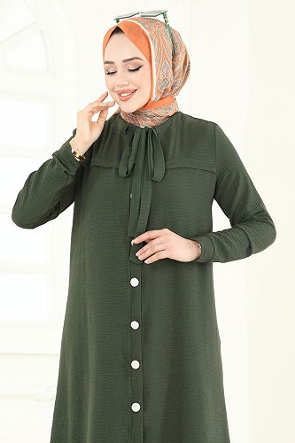 moda selvim طقم اخضر عفني 374DVL817 - Thumbnail