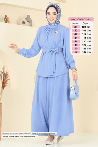 moda selvim Combined 375DVL817 Light Indigo - Thumbnail