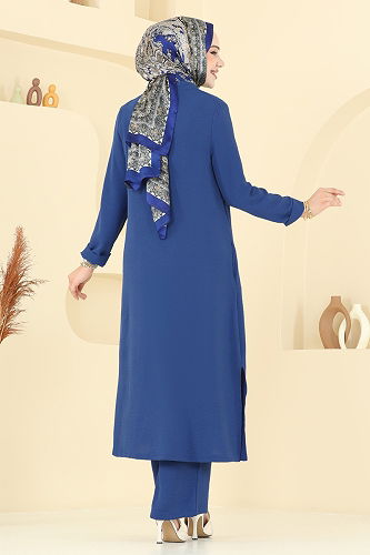 moda selvim طقم ازرق 379DVL817 - Thumbnail