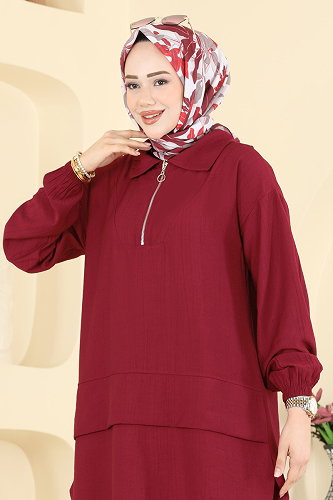 moda selvim Combined 3800HBS856 Burgundy - Thumbnail