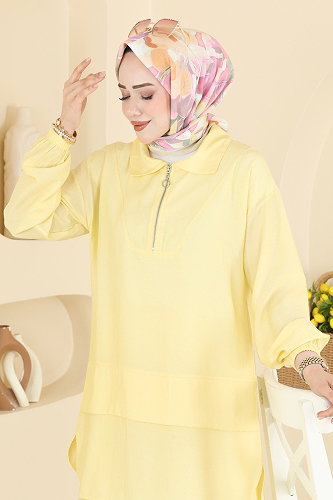 moda selvim Combined 3800HBS856 Light Lemon Yellow - Thumbnail