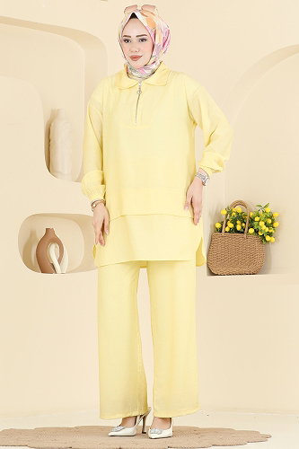 moda selvim Combined 3800HBS856 Light Lemon Yellow - Thumbnail