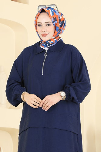 moda selvim طقم كحلي 3800HBS856 - Thumbnail