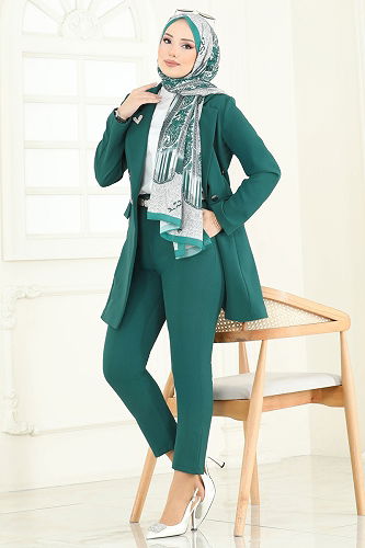 moda selvim طقم زيتي 380MP806 - Thumbnail