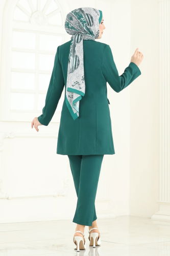 moda selvim طقم زيتي 380MP806 - Thumbnail