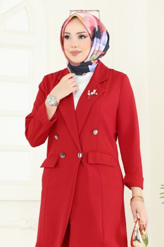 moda selvim طقم احمر 380MP806 - Thumbnail