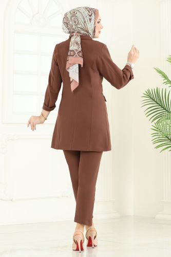 moda selvim طقم عسلي 380MP806 - Thumbnail