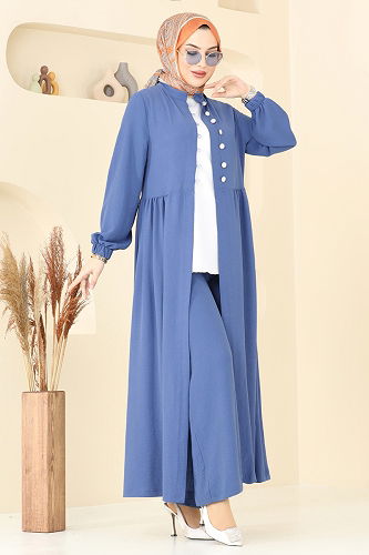 moda selvim Combined 383DVL817 Indigo - Thumbnail