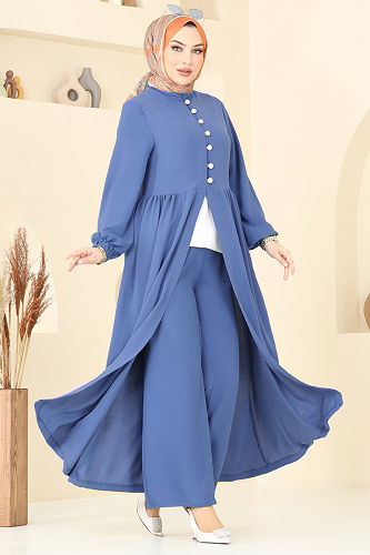 moda selvim Combined 383DVL817 Indigo - Thumbnail