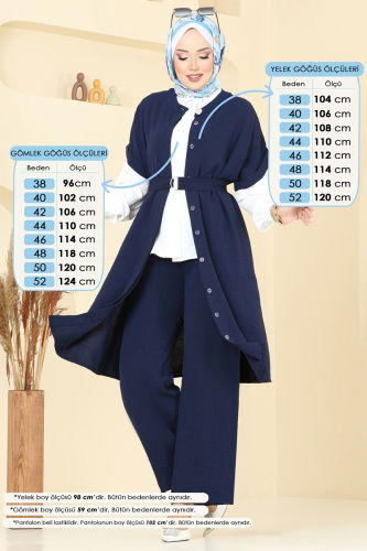 moda selvim Combined 384DVL817 Navy Blue - Thumbnail