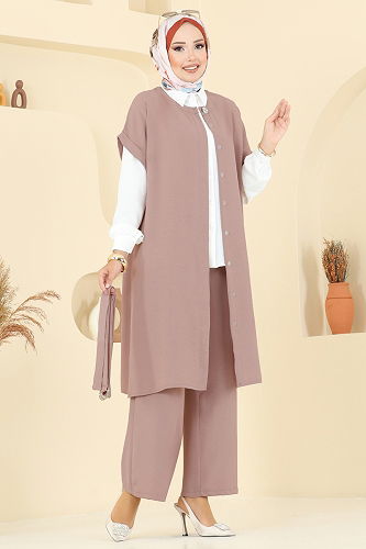 moda selvim طقم بيج 384DVL817 - Thumbnail