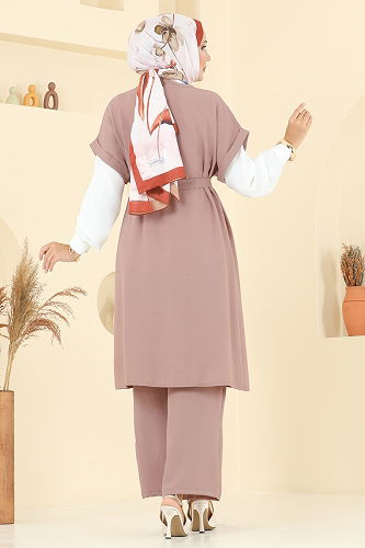 moda selvim طقم بيج 384DVL817 - Thumbnail