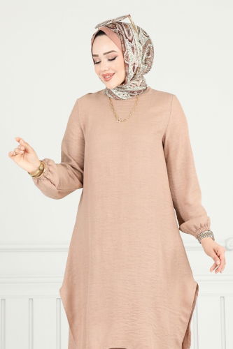 moda selvim طقم بيج غامق 385DVL817 - Thumbnail