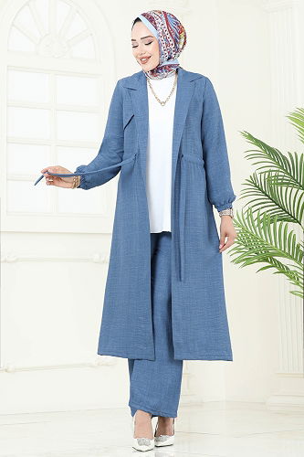 moda selvim Combined 387DVL817 Indigo - Thumbnail