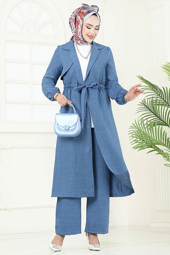 moda selvim Combined 387DVL817 Indigo - Thumbnail