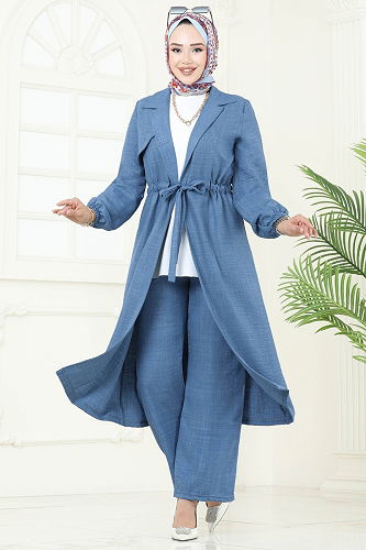 moda selvim Combined 387DVL817 Indigo - Thumbnail