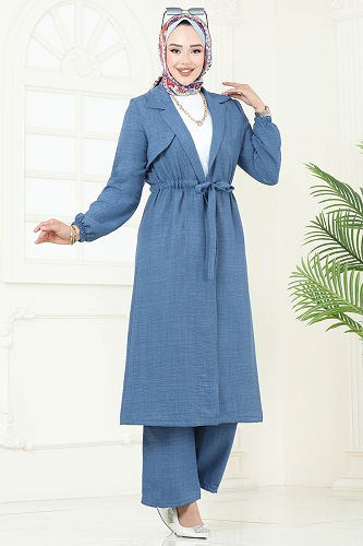 moda selvim Combined 387DVL817 Indigo - Thumbnail