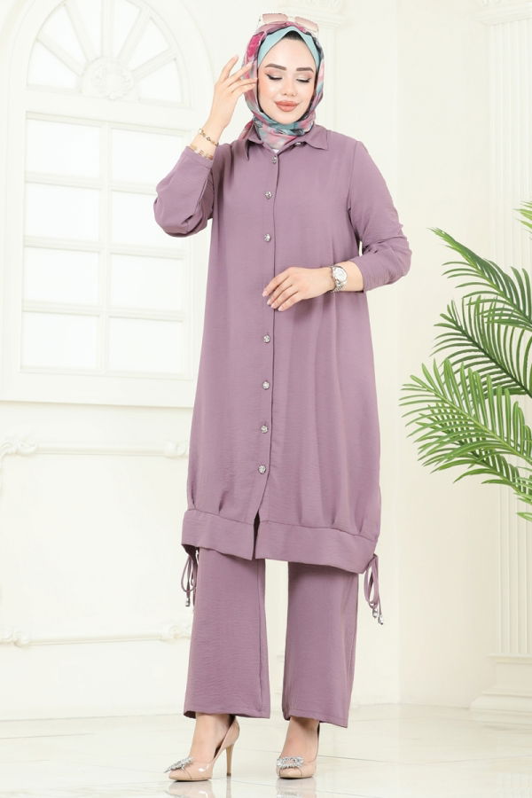 Modaselvim Hijab Combinations Combined 389DVL817 Dark Lilac