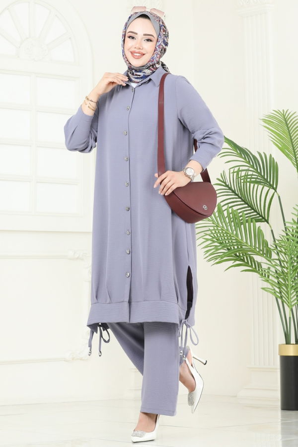 Modaselvim Hijab Combinations Combined 389DVL817 Gray