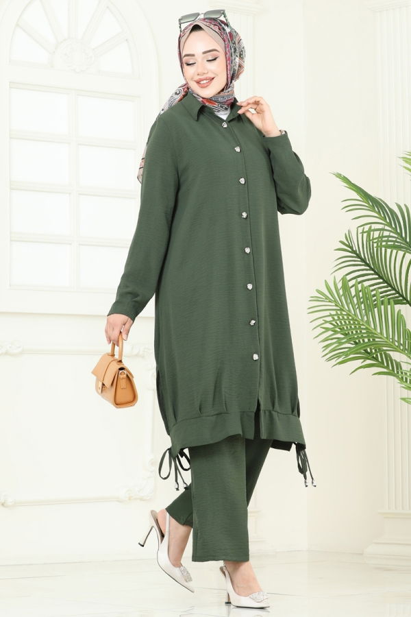 Modaselvim الاطقم طقم اخضر عفني 389DVL817