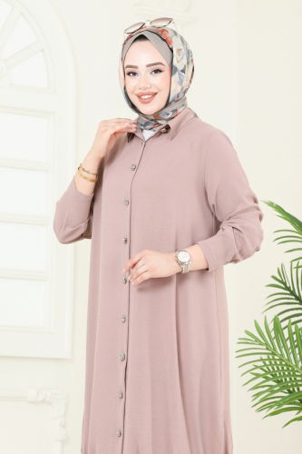 moda selvim طقم بيج 389DVL817 - Thumbnail