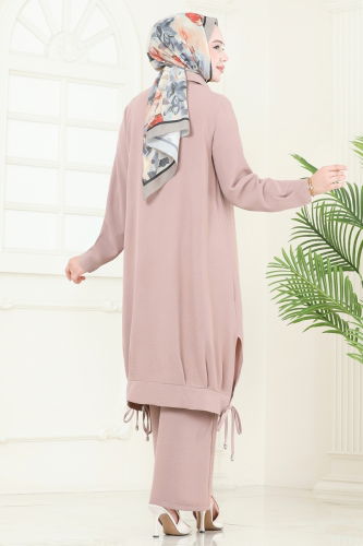 moda selvim طقم بيج 389DVL817 - Thumbnail