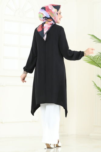 moda selvim طقم اسود سكري 392DVL817 - Thumbnail