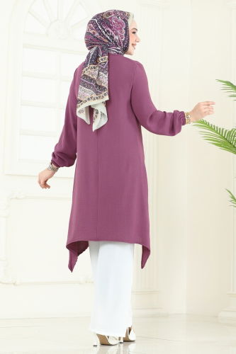 moda selvim Combined 392DVL817 Dark Lilac & Ecru - Thumbnail