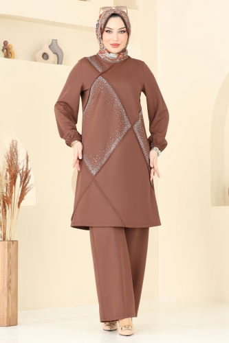 moda selvim Combined 393DVL817 Brown - Thumbnail