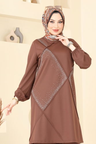 moda selvim Combined 393DVL817 Brown - Thumbnail