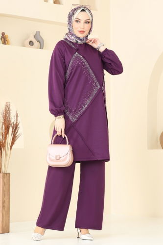 moda selvim Combined 393DVL817 Purple - Thumbnail