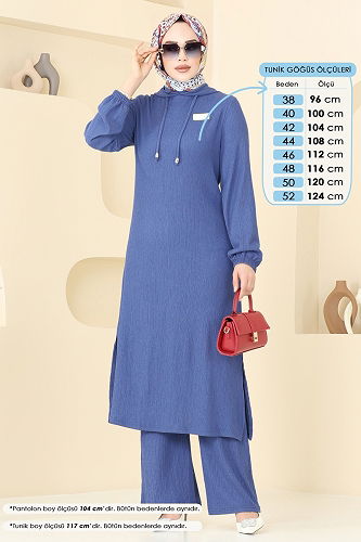 moda selvim Combined 395DVL817 Indigo - Thumbnail