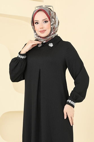 moda selvim طقم أسود 398DVL817 - Thumbnail