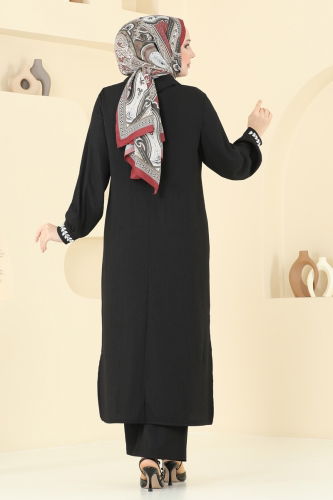 moda selvim طقم أسود 398DVL817 - Thumbnail