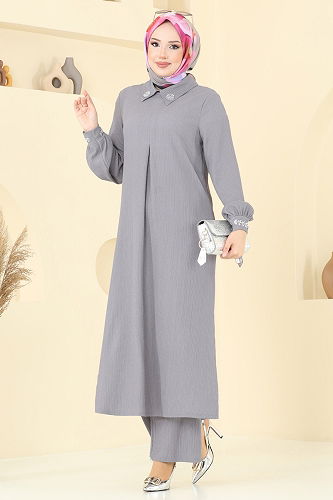 moda selvim Combined 398DVL817 Gray - Thumbnail