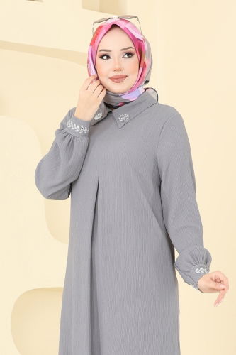 moda selvim طقم رمادي 398DVL817 - Thumbnail