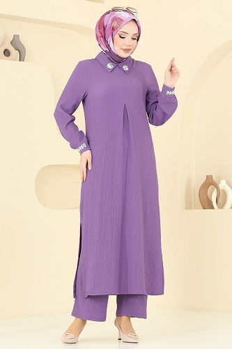 moda selvim Combined 398DVL817 Lilac - Thumbnail