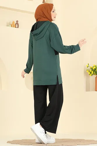 moda selvim Combined 3997UZ662 Emerald & Black - Thumbnail