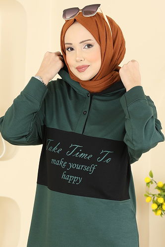 moda selvim طقم زيتي واسود 3997UZ662 - Thumbnail