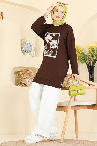 moda selvim Combined 3998UZ662 Brown&Ekru - Thumbnail