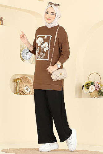 moda selvim Combined 3998UZ662 Tan & Black - Thumbnail