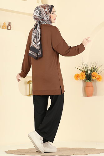 moda selvim Combined 3999UZ662 Light Brown & Black - Thumbnail