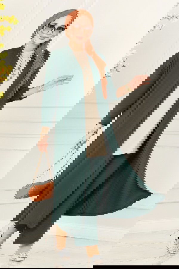 Modaselvim خصم صافٍ20%+20% في سلة التسوق طقم بيج وزيتي 4002YNS793