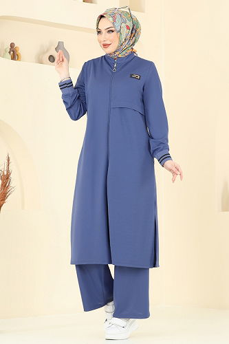 moda selvim طقم ازرق 400DVL817 - Thumbnail