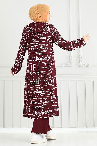 moda selvim Combined 4012BG354 Burgundy - Thumbnail