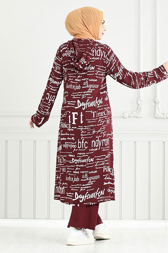 moda selvim Combined 4012BGS895-M Burgundy - Thumbnail