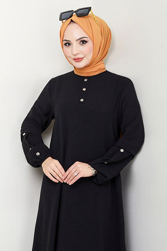 moda selvim طقم أسود 4012MH1062-M - Thumbnail